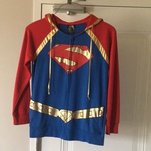 NWOT Superman Sweatshirt with Gold Detailing